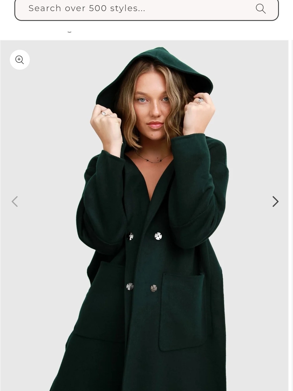 Belle & Bloom Walk This Way Coat Size M